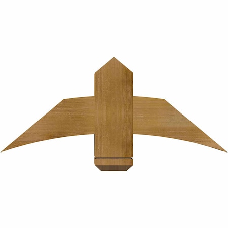 Ekena Millwork Bellingham Rough Sawn Timber Gable Bracket, Western Red Cedar, 36"W x 15"H x 6"D x 6"F, 10/12 Pitch GBW036X15X0606BEL00RWR